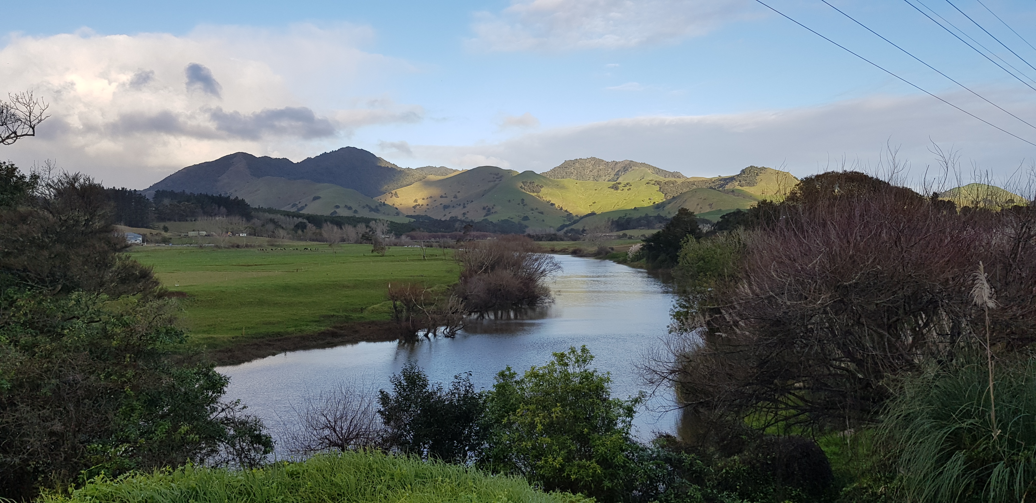 River through farmland